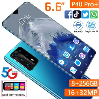 

6.6inch P40 Pro Global Version Mobile phone 8GB 256GB Deca Core CPU Fingerprint face unlock 5000mAh HAUWEI Xaomi Free Shipping