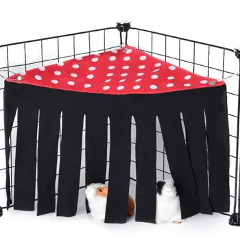 

Pet Small Hideout Corner Cloth Tassels Curtain Hideaway For Guinea Pig Ferret Chinchilla Hedgehog Rat Squirrel Rabbit