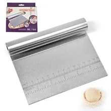 Stainless Steel Cake Scraper Pastry Cutters Baking Cake Cooking Dough Scraper Fondant Spatulas Edge DIY Baking Decorating Tools cake tools plastic scraper cake decorating baking pastry tools cake decorating baking pastry tools smooth spatulas