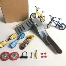 Mini rampe pour trottinette à deux roues, bmx, chaussures à doigts, skateboard, ensemble de vélo, cadeaux pour enfants