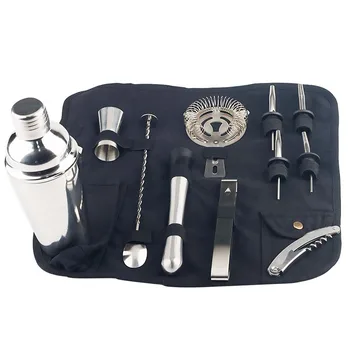 

1 Set of 12pcs Cocktail Mixing Kit Wine Shaker Set Assorted Drink Mixer Bag Organized Tools Bartender Accessories for Bar Party