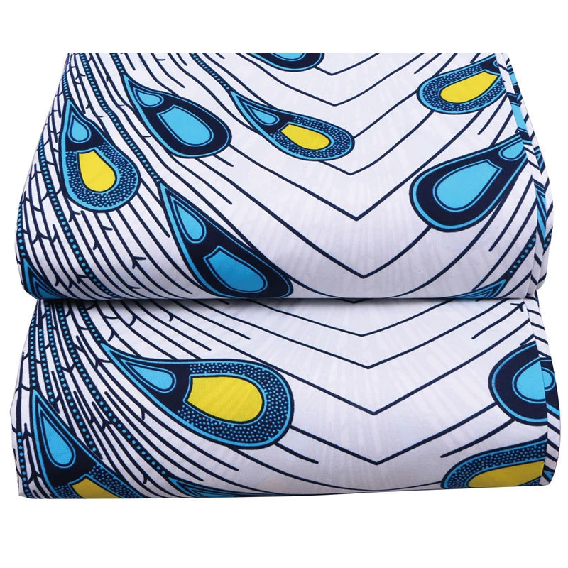 Ankara Africa Printed Batik Fabric Real Wax Patchwork Sewing Dress Material Artwork Accessory 1Yard Polyester sewing tools