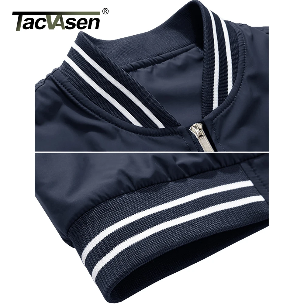 TACVASEN Men's Jacket-Lightweight Casual Spring Fall Thin Bomber Zip Pockets Coat Outwear TACVASEN Men's Jacket-Lightweight Casual Spring Fall Thin Bomber Zip Pockets Coat Outwear