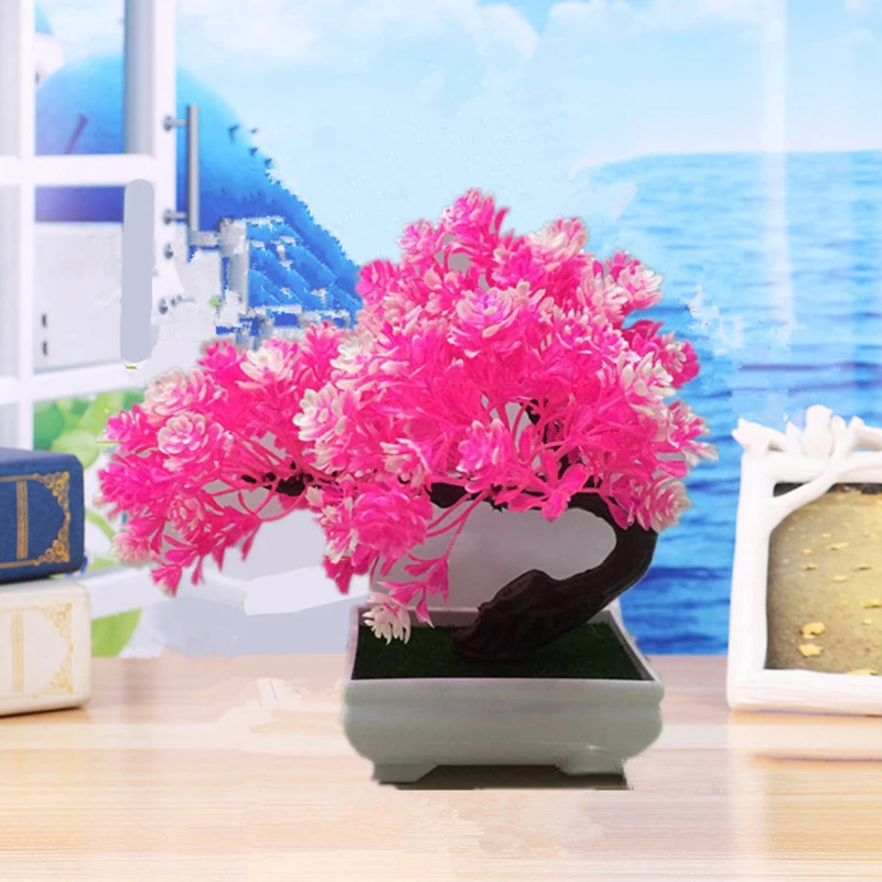 

Artificial Bonsai Plant Simulated Potted Tree Office Desk Table Top Decorations