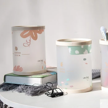 

Transparent Scrub Pen Holder Student Gifts Free Standing DIY Assembly Simple Fashion School Office Stationery Storage Desktop