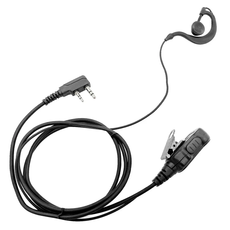 G Shape Earpiece Headset with PTT Mic, Compatible with Baofeng UV-5R, BF-888S, BF-F8HP, BF-F9, UV-82, UV-82HP, UV-82C, TK-2107