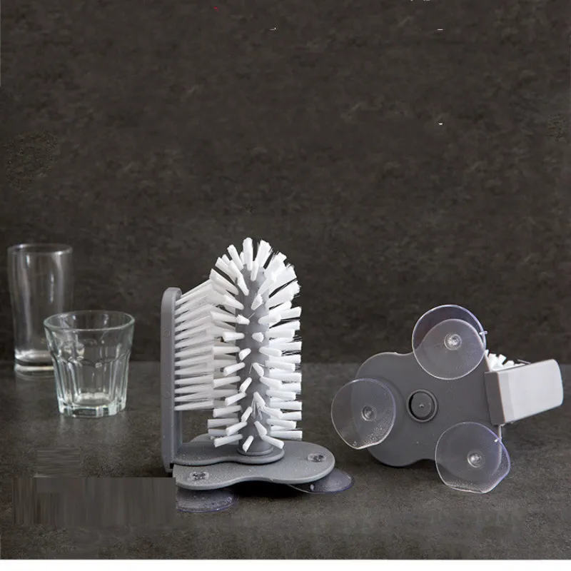 Креативная присоска ленивая чашка щетка для чистки стекла Кухня вращающаяся стеклянная чашка щетка для мытья
