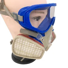 Силиконовый респиратор для всего лица, противопылевая маска, очки, химическая Пылезащитная противопожарная краска, распродажа