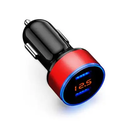 3.1A двойной USB прикуриватель быстрое автомобильное зарядное устройство адаптер питания для KIA RIO K2 Hyundai Solaris Accent Volkswagen гольф Tiguan - Название цвета: Красный