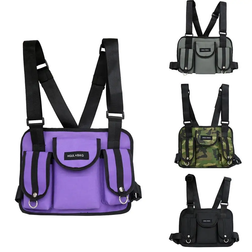 

Outdoor Camping Travel Multi-function Chest Bag Unisex Bag Street Bag Military Tactical Men's Hip-hop Shoulder Pocket N5V0