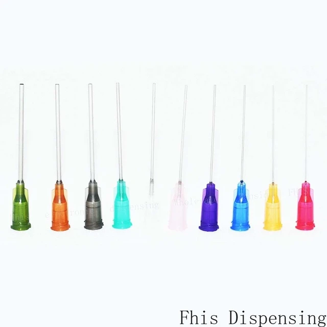 50pcs 14G-25G W/ISO Standard Dispensing Needles PP Luer Lock Hub