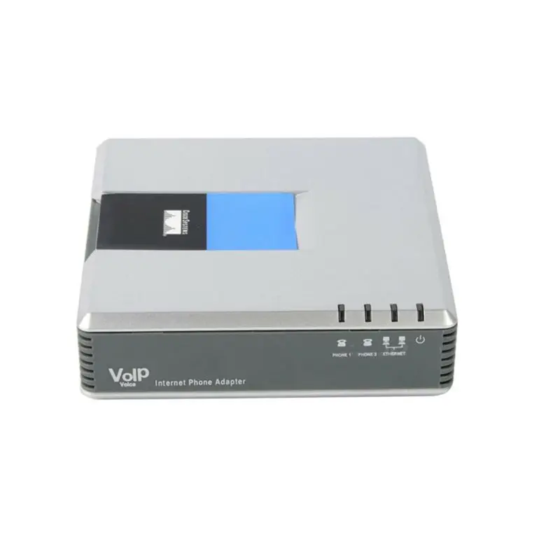 1 комплект VOIP шлюз 2 SIP порты V2 протокол Интернет Телефон речевой адаптер с сетевым кабелем для Linksys PAP2T AU/EU/US/UK Plug