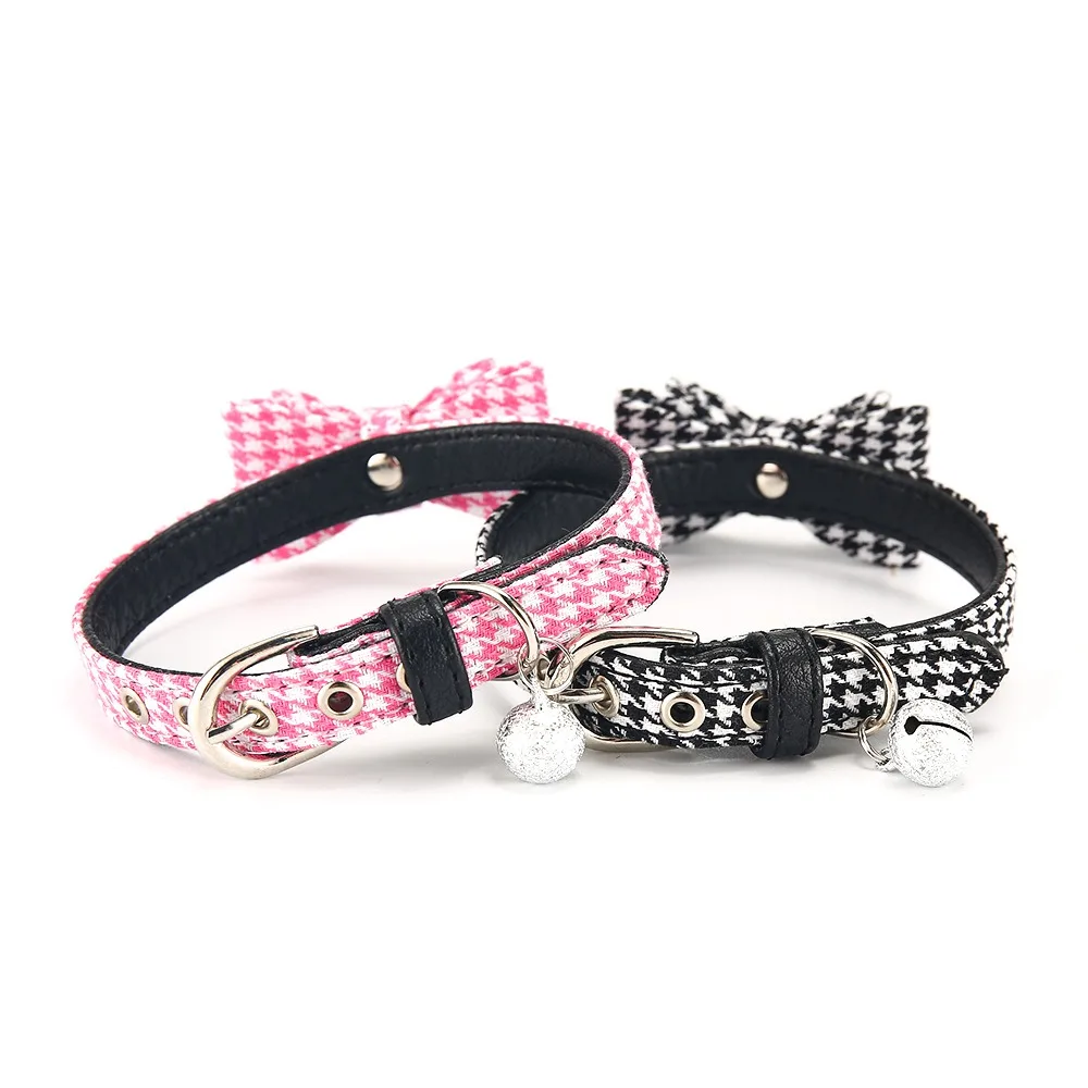 Cat Collar With Bell Dog Collar For Cats Solid Braid Kittens Pet Cat Collars Shiny Adjustable Collars For Cats Pet Lead Supplies (14)