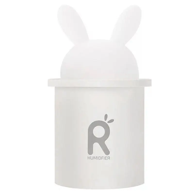 

Ultrasonic Air Humidifier For Baby Pregnant Cartoon Rabbit 250Ml Usb Essential Oil Diffuser Led Light Lamp Car Air Purifier