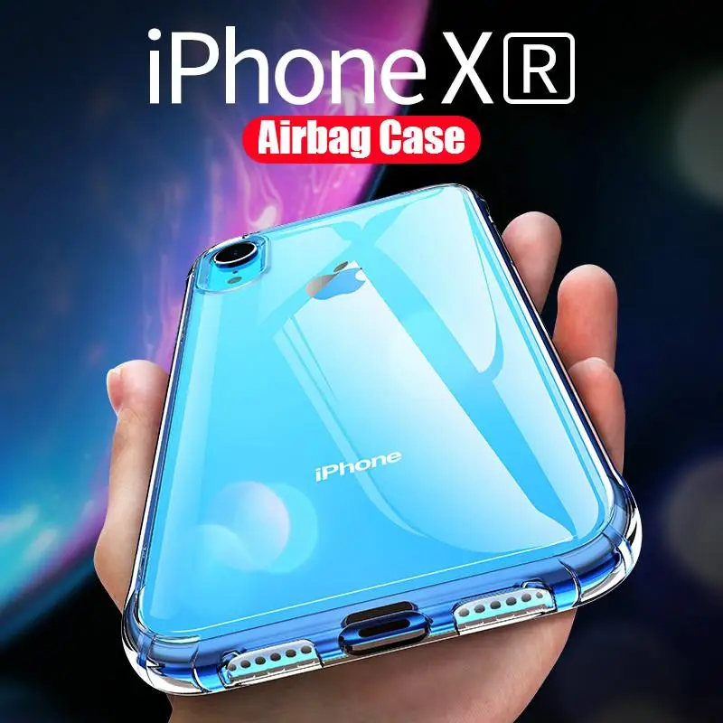

Super Anti-Knock Airbag Phone Case for iphone XS Max XR X 7 8 6 6s Plus Clear Cover For iPhone 11 Pro Max 5.8 6.1 6.5 2019 Case