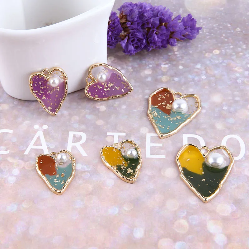 

Min order 20pcs/lot beads core drop oil cartoon hearts shape alloy floating locekt charms diy jewelry earring accessory