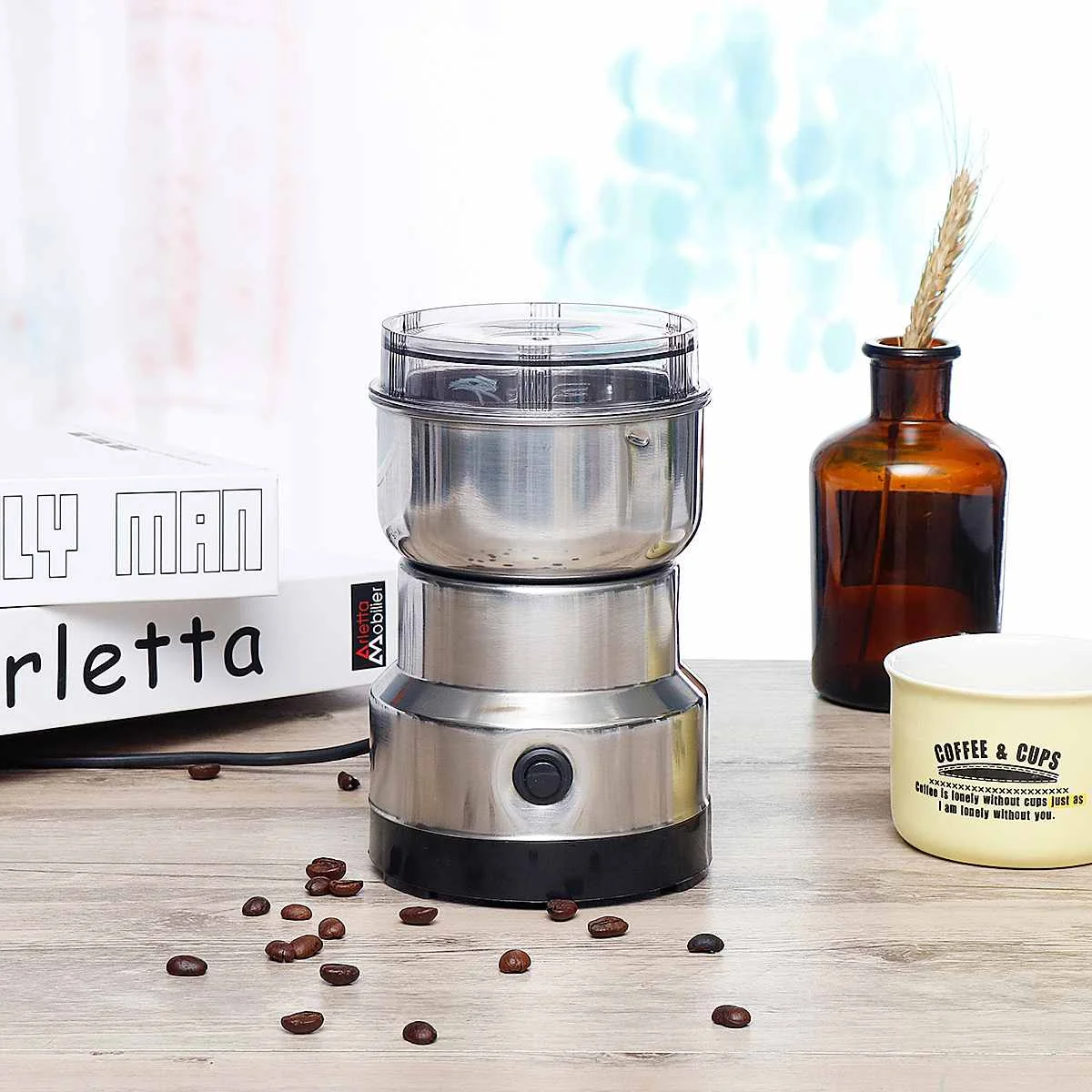  Electric Coffee Grinder Mini Kitchen Salt Pepper Grinders Powerful Beans Spices Nut Seed Coffee Bea - 4000316269654