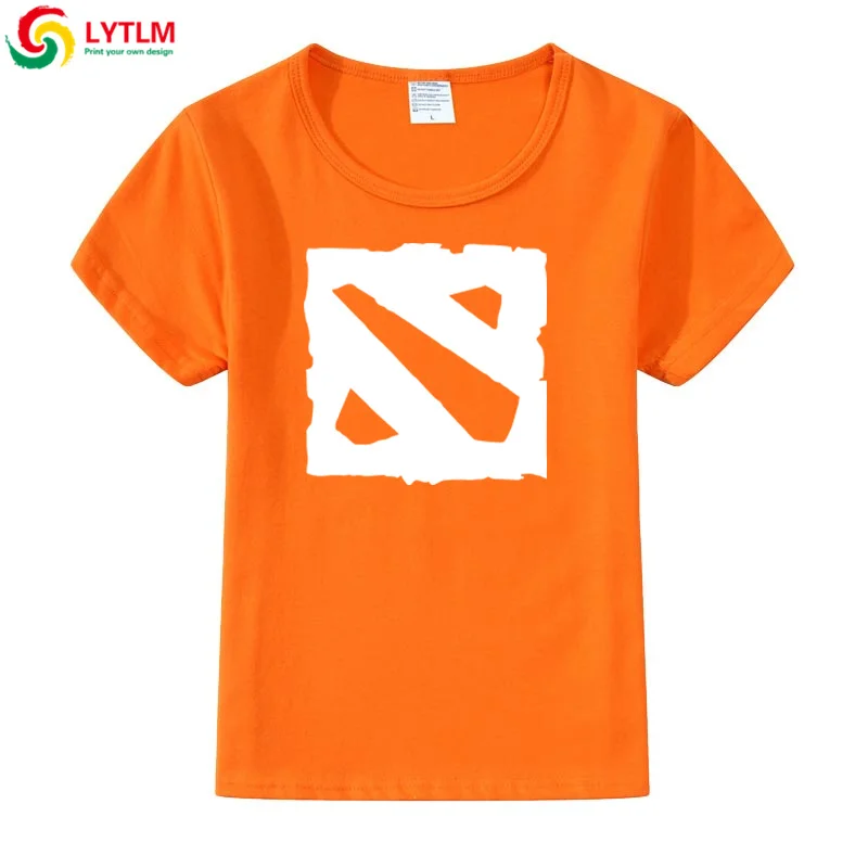 LYTLM Dota/2 футболки Летние Стильные Свободные Детские футболки с короткими рукавами для девочек футболки для маленьких мальчиков винтажная детская футболка - Цвет: DX LYCRA Orange