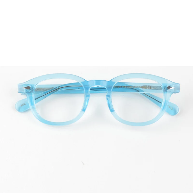 

Glasses Men Women color Johnny Depp Eyeglasses Transparent Len Acetate Optical Glasses Frame Retro Brand Design Top Quality 313