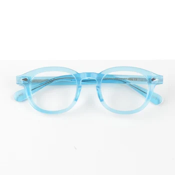 

Glasses Men Women color Johnny Depp Eyeglasses Transparent Len Acetate Optical Glasses Frame Retro Brand Design Top Quality 313