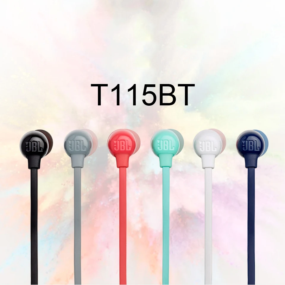 Original JBL TUNE 115BT Wireless Bluetooth Earphone Sport Bass Sound Speed Charging Headset Magnetic Earbuds 3 Button Remote Mic