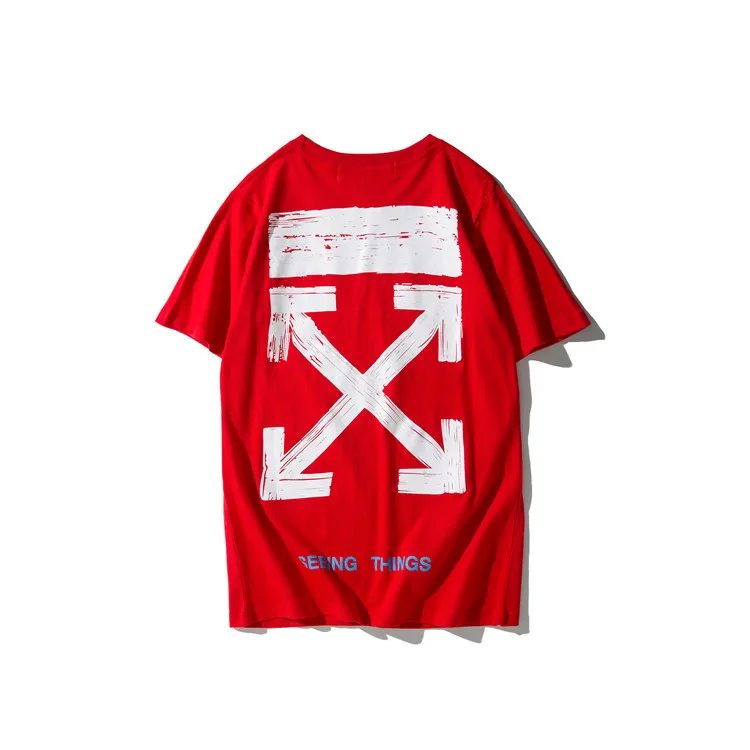 

2018 Spring And Summer New Style OWF Ow Base-Arrowhead OS Hip Hop Loose-Fit Men And Women Couples Students Versitile Fashion