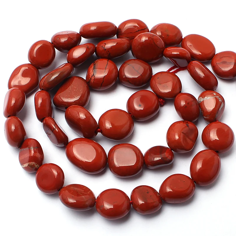8-10 мм нерегулярные натуральные морганит Чароит Агаты Амазонит кварц свободные бусины для самостоятельного изготовления ювелирных изделий браслет серьги шпильки 15'' - Цвет: Red Stone