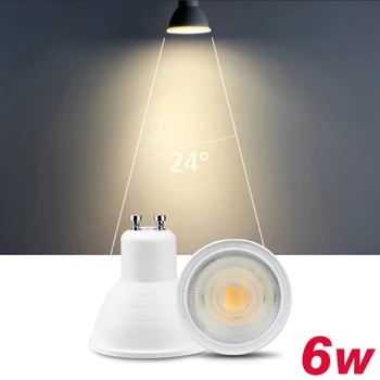 

24° LED Light Bulb 6W Lampada led Condenser lamp MR16 GU10 Diffusion Spotlight Energy Saving Lighting led ceiling potlight