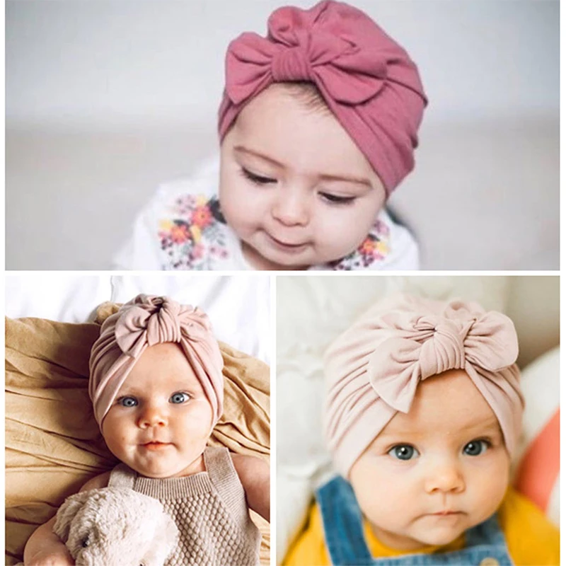 Bonnet Turban En Coton A Nœud Papillon Pour Nouveau Ne Et Enfant En Bas Age Couvre Chef Elastique Et Doux Ideal Pour Un Bebe Fille 1 3 Ans Aliexpress