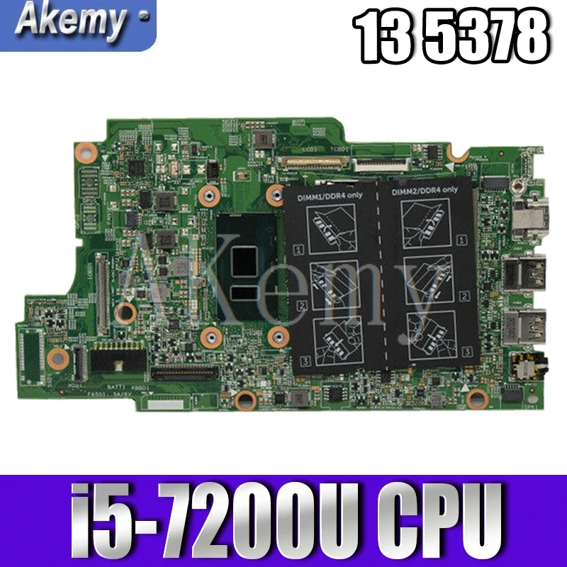 Для For DELL Inspiron 13 5000 5378 5578 Материнская плата ноутбука CN 0PG0MH PG0MH SR2ZU I5 7200U Процессор DDR4