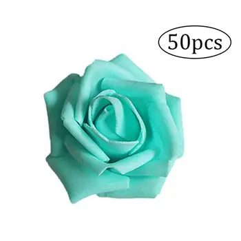 

50Pcs Artificial Rose Flower Head PE Rose Flowers Head Simulation Flower Head for Wedding Party Garden DIY Decoration