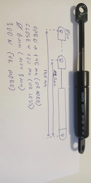 Free Shipping Car Auto 300n Force Ball Studs Lift Strut Metal Gas Spring145mm M6 | Обустройство дома