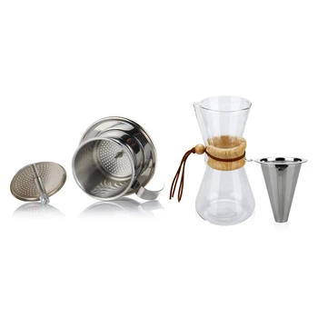 

Coffee Percolator Stainless Steel Vietnamese Coffee Drip Filters Single Cup Coffee Drip Pot with Pour over Coffee Maker