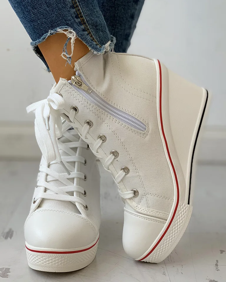 stylish wedge sneakers