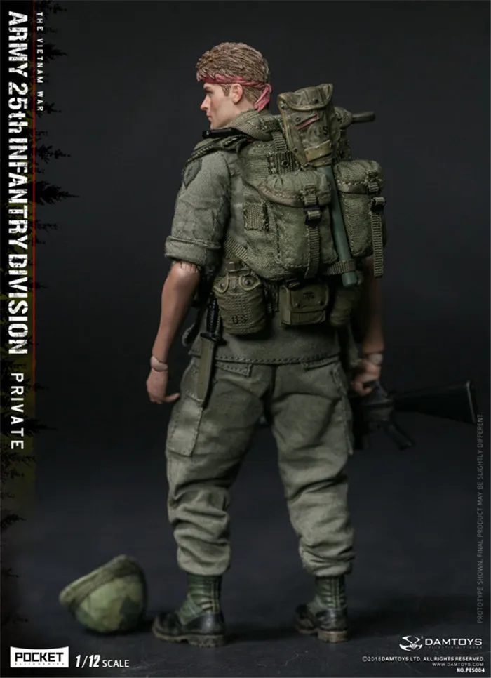 DAMTOYS дамба 1/12 PES004 солдат армии США во Вьетнаме 25 й дивизион частных военных