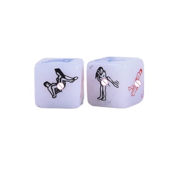 

2Pcs 18mm D6 Surface Dice Multi-Faceted Action Game Adult Toy Couple Foreplay Erotic Dice Set Brial Gift