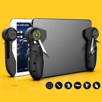 

Mobile PUBG Game Controller For Ipad Tablet Six Finger Game Joystick Handle Aim Button L1R1 Shooter Gamepad Trigger
