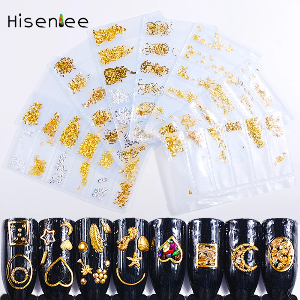 Новые 8 типов смешанных металлических круглых звездочек квадратная треугольная