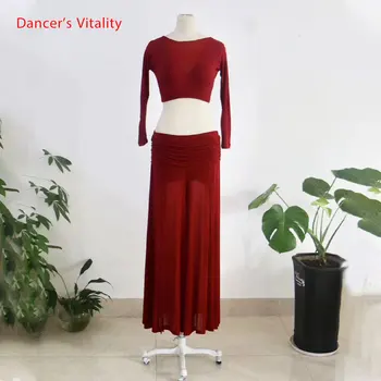 

Bellydance Costume 2pcs Set Top&Skirt Women Belly Dance Suits Performance Wear Long Skirt Oriental Dance Costumes