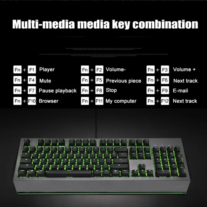 Горячая USB Проводные механические клавиатуры с RGB подсветкой 104 клавиш игровая клавиатура для ПК компьютера