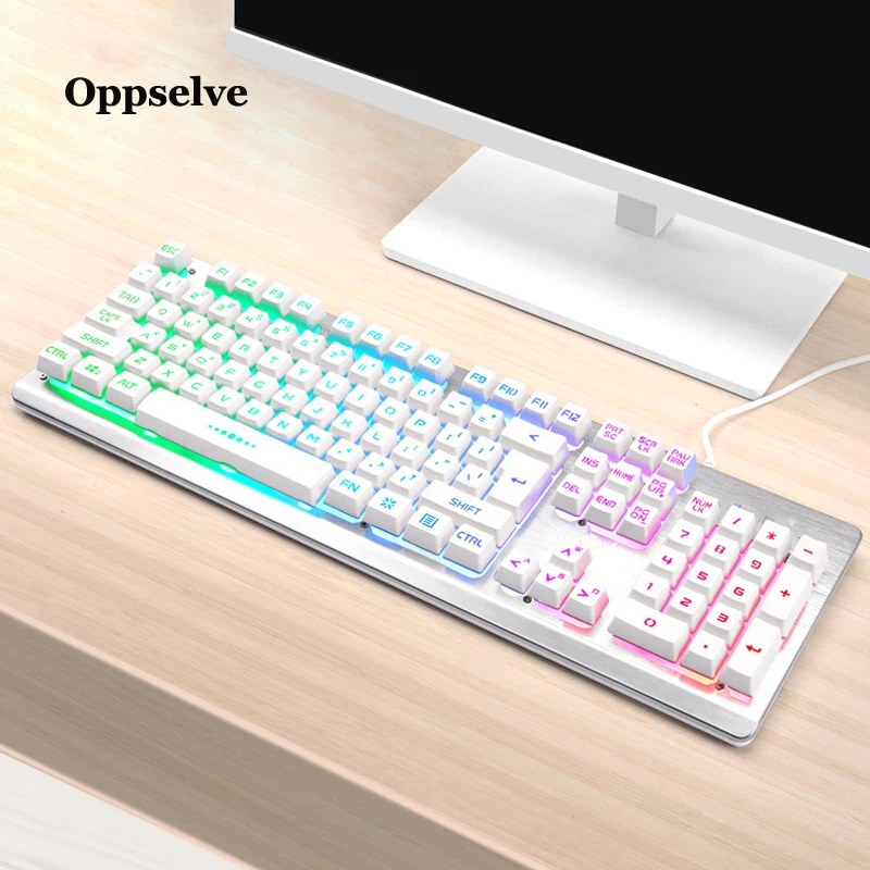 

LED Wired Keycaps Gaming Keyboard RGB Switch Backlight Luminous Backlit Gaming Keyboard for Desktop Laptop PC Gamer Mechanical