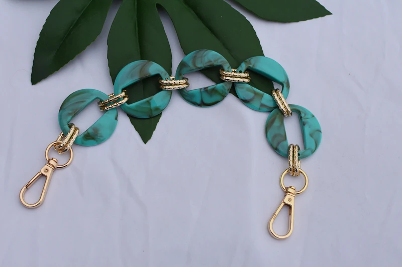turqoise gold clasp MM FOND новая Круглая Форма Смола сумка ремень прозрачный дизайн Элегантная Дамская сумка на плечо ремень Горячая Распродажа легко подходящие сумки ремни горячая распродажа - Цвет: turqoise gold clasp