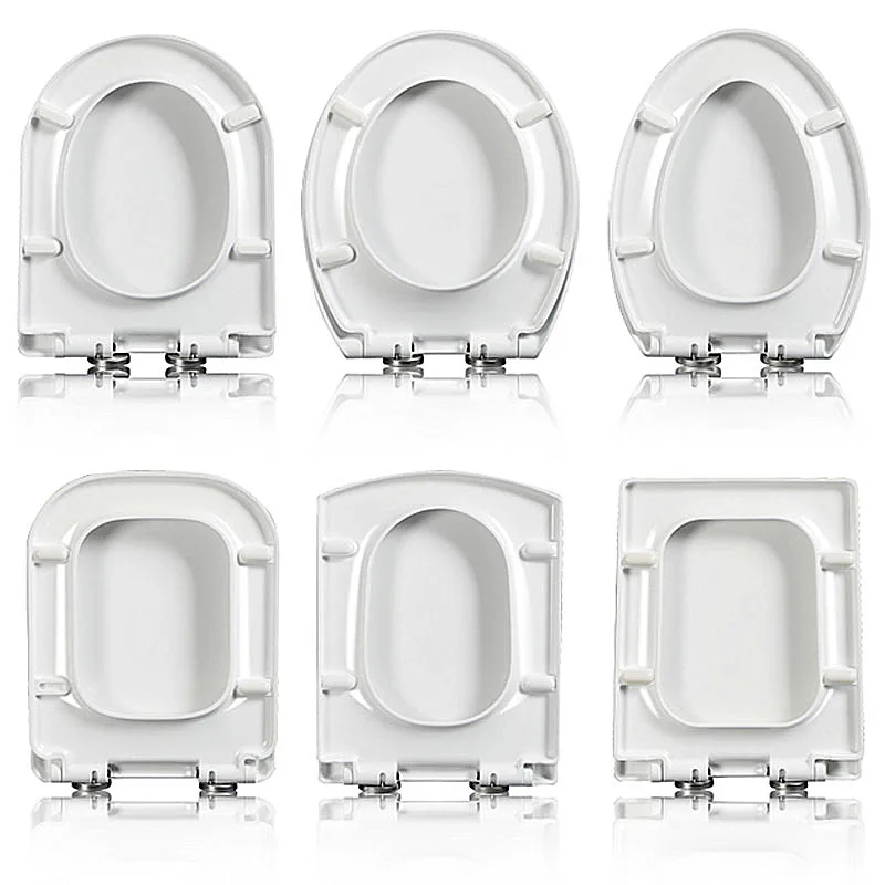

Various styles Universal OUV Type PP board Thick solid toilet seats cover,Square Type Slow-Close buffer toilet seats lid,J19111