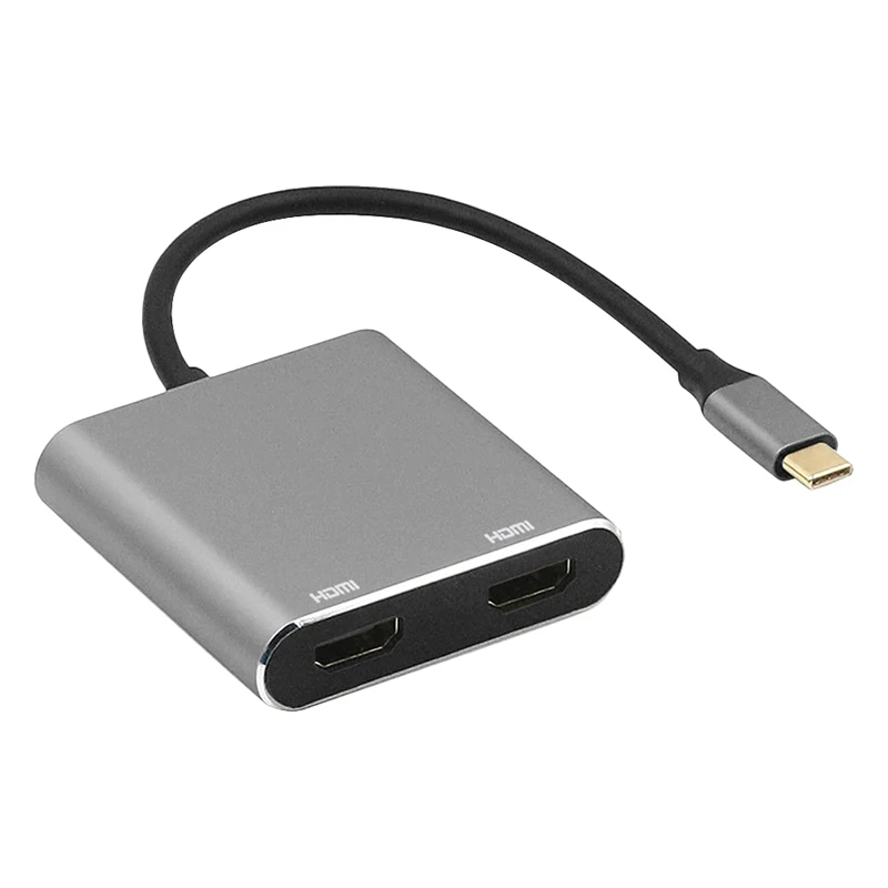 Переходник с USB C на Двойной HDMI 4K 4 в 1 Тип двойной порт 3 0 для устройств MAC OS Windows Android
