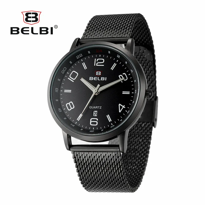 

Biao bi Belbi5814 Business Ultra-Thin Mesh Belt Quartz Watch