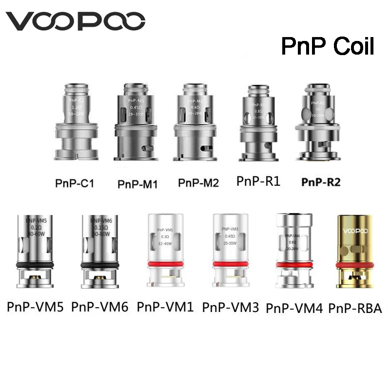 Оригинальный VOOPOO PnP VM coil VM1 / VM3/ VM4 /VM5 /VM6 Mesh Coil подходит для VINCI Mod Pod Kit X kit /Drag Drag S |
