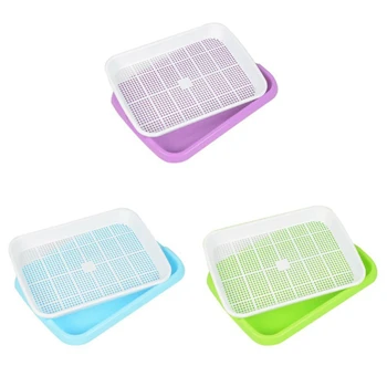 

3Pcs Seedling Tray Multifunctional Double-Layer Tray Garden and Garden Supplies Seedling Tray