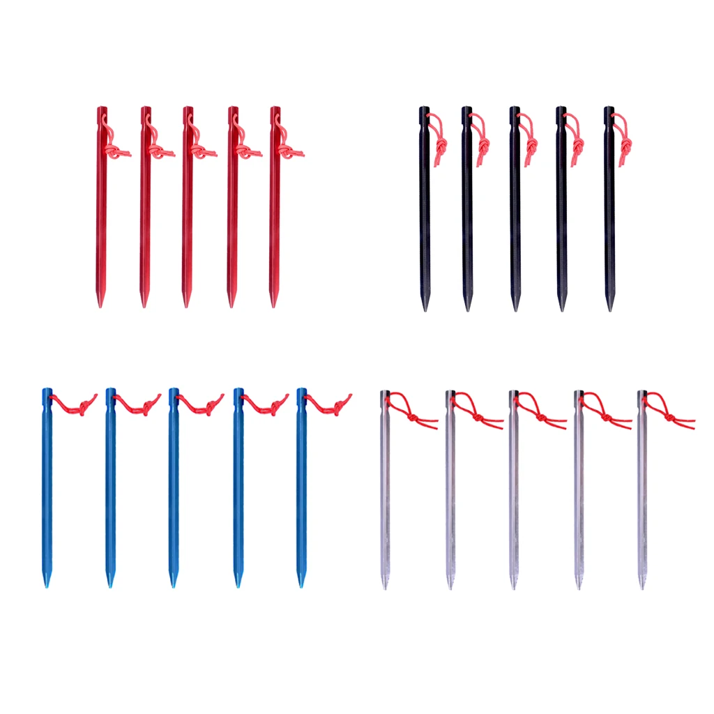 5 шт./компл. сверхмощные колышки для палатки заземляющие гвозди из алюминиевого