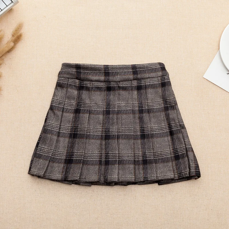 

Girl'S Miniskirt 2020 Spring Clothing New Style Big Boy Western Style Plaid Short Skirt Little Girl Korean-style Pleated Skirt F
