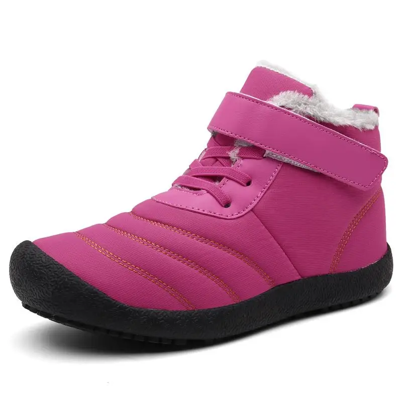 AGSan/мужские ботинки; зимние ботинки; водонепроницаемые ботильоны; большие размеры; Мужская зимняя теплая плюшевая обувь; зимние ботинки в стиле милитари - Цвет: Rosy Red